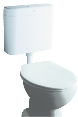 GROHE Spülkasten für WC (Aufputz, Servobetätigung, tiefhängend, 6-9l einstellbar), alpinweiß, 38372SH0