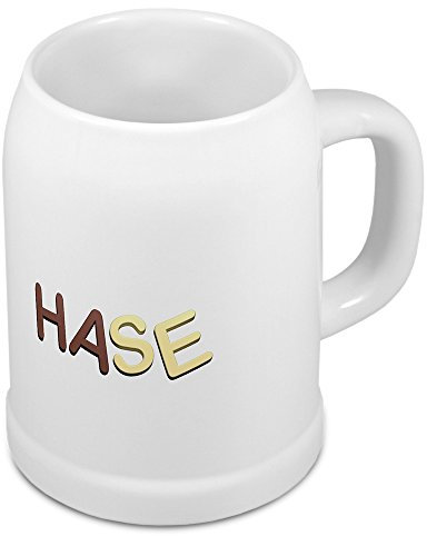 digital print Bierkrug mit Namen Hase - Motiv Schokoladenbuchstaben - Namenstasse, Becher, Maßkrug, Humpen