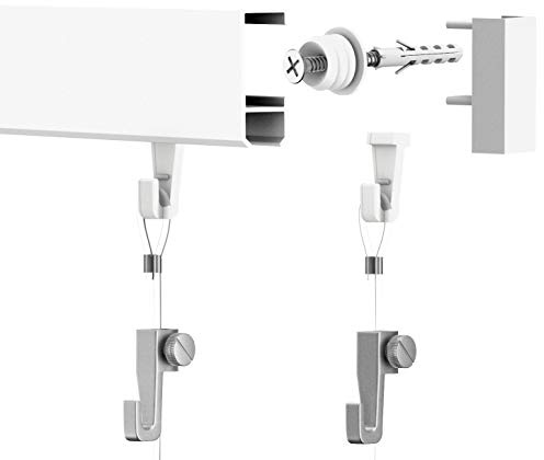 Leha Bilderleiste Bilderschiene Galerieschiene Classic Komplett-Set 6m weiß