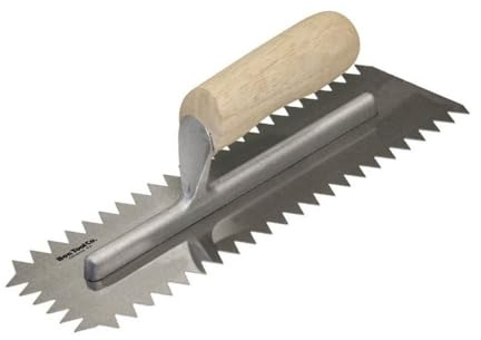 Bon 83-342 12-Inch by 4-1/2-Inch Carbon Steel Scratcher Trowel with Wood Handle
