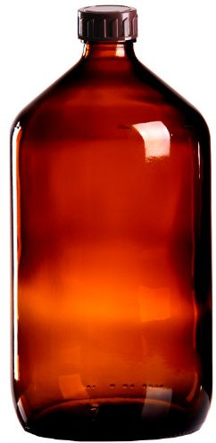 100 x Braunglasflasche 1000ml / Medizinflasche inkl. Standard-Schraubverschluss braun DIN 28