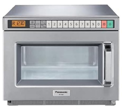 Panasonic NE-1853 Commercial Microwave, with Programmable Touch Pads and 15 Power Levels - 1800W - Silver