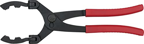 KS Tools 150.3129 Universal Kraftstofffilter-Zange mit abwinkelbaren Backen