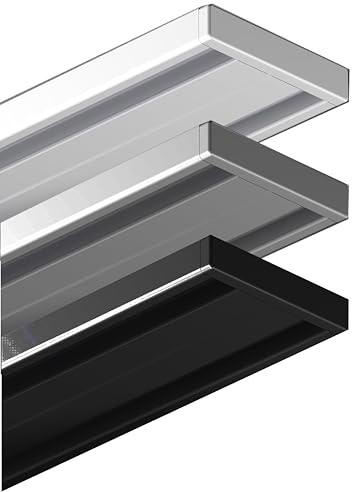 Garduna 180cm | weiss | Gardinenschiene Vorhangschiene| Aluminium | 1- oder 2-läufig