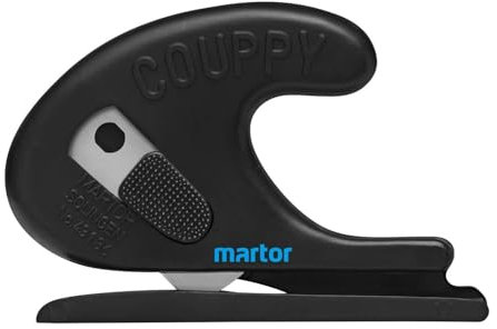 MARTOR SECUMAX COUPPY, coltello di sicurezza con lama nascosta, per il taglio di strisce di carta e plastica, con piede scorrevole, lama riutilizzabile su 4 lati (sfuso)