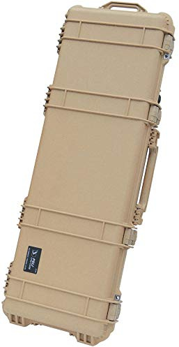 PELI 1720 Langer Wasserdichter Gewehrkoffer für Taktische Gewehre, IP67 Wasser- und Staubdicht, 49L Volumen, Mit Schaumstoffeinlage (Zuschneidbar), Farbe: Desert Tan/Sand