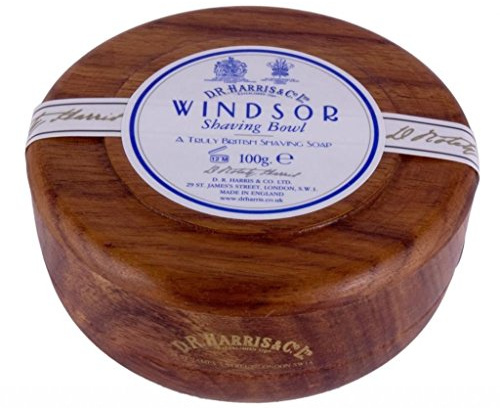 D.R.Harris & Co Windsor Mahogany Effect Shaving Bowl & Shaving Soap
