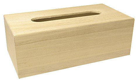 Rayher 62401000 Holz Hülle f.Kosmetiktücher FSCMixCredit, 23x11,5x7,5cm