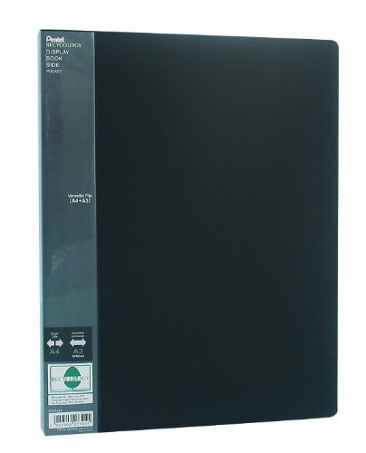 Pentel DCF646A Recycology Präsentationsmappe für Format A3/A4, 60 Taschen, schwarz