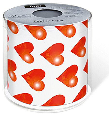 MIK Funshopping Toilettenpapier Herzen - 200 liebevolle Blätter