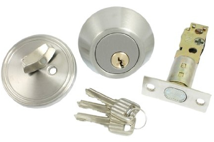 Sourcingmap a12082900ux0253 Home Door Single Cylinder Security Lock/Deadbolt, Silver Tone