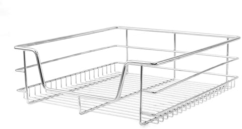 KuKoo 6 x Kitchen Pull Out Soft Close Heavy Duty Baskets, 500mm Wide Cabinet, Slide Out Wire Storage Drawers, Pull-Out Organiser Metal
