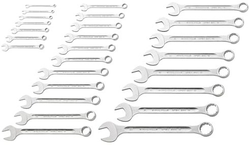 STAHLWILLE 13/26 l Ringmaulschlüssel Set 26-tlg. (6-32 mm) l extrem belastbar l schraubenschonend l Made in Germany teilig, 6-23 mm