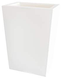 Teraplast Schio Cassa Alta 50cm Fioriera, Plastica 100%, Bianco, 50 cm