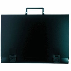 Exacompta 2 x Zeichenmappe 380x530mm PP mit Griff Rücken 26mm schwarz