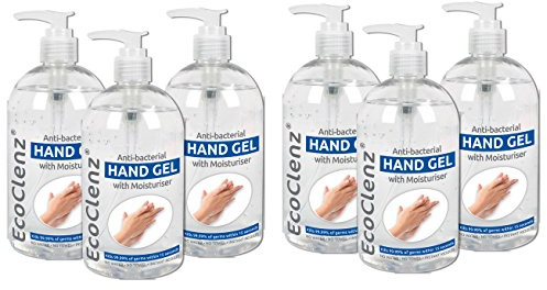 ecoclenz anti-bacterial mano Gel (paquete de 6 x 500 ml)