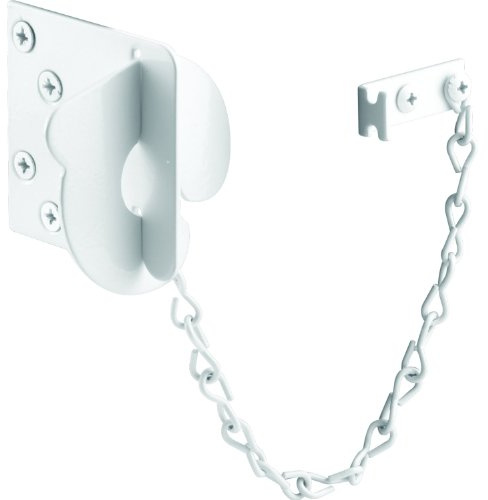 Prime-Line U 9493 Texas Security Bolt, Stamped Steel Construction, White Painted Finish (Single Pack)