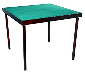 Tavolo da Poker e Bridge 89 x 89 cm in Legno – Tavolino da Gioco Pieghevole con Superficie in Feltro Verde per Poker, Bridge, Giochi di Carte e Serate di Gioco 390501