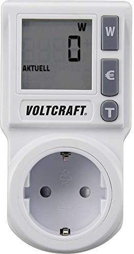 VOLTCRAFT EM 1000BASIC DE Energiekosten-Messgerät integrierte Kindersicherung, Stromtarif einstellbar, TRMS, Kostenprogn