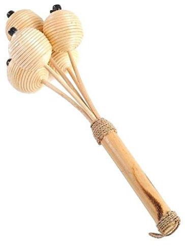 Rassel Shaker Maracas Musik Holz Rhythmus Klang Instrument Percussion Rattan (Variante 2)