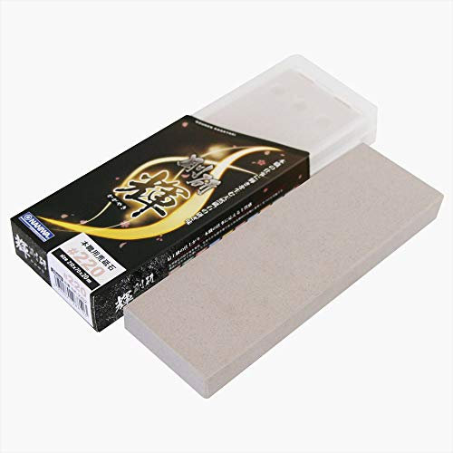 Naniwa NK-2202 - Pietra per affilare professionale Kagayaki #220, con custodia, 210 x 70 x 20 mm