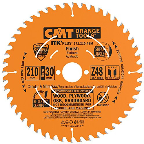 CMT Orange Tools 272.210.48M Lama Circolare Itk-Plus per Taglio Traverso Vena, Arancio
