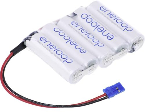 Panasonic 124268 eneloop Serie F1 x 5 Graupner Batterie Pack 5 X Cavo Mignon (AA), spina NiMH 6 V 1900 mAh