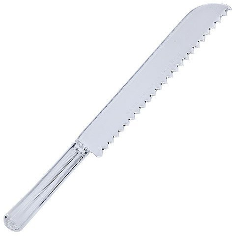 Party Dimensions 2 Count Plastic Serrated Cake Knife Set, Clear