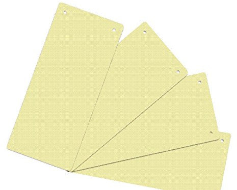 10 Stk. Trennstreifen Trennblätter gelb von Wekre 24 x 10,5 cm 160g/qm Karton