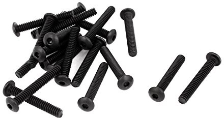 sourcing map #4-40 x 3/4 UNC Legierungstahl Hex Kant Kopf Maschine Schraube Schwarz 20 Stk de