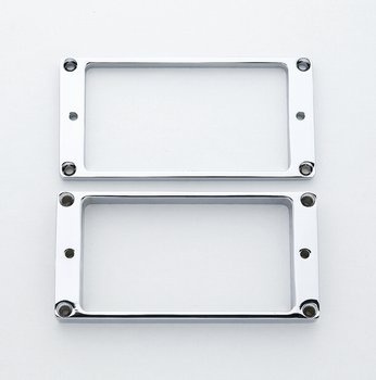 Humbucker Pickup Ring Set Neck/Bridge flach chrom Allparts pc-5436–010