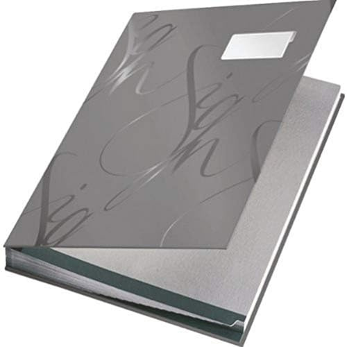 Leitz 57450085 Unterschriftsmappe Design, 18 Fächer, grau