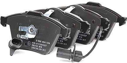 Bosch BP1014 - Plaquettes de Frein Avant pour Voiture - Qualité Bosch - Réduction du Bruit et de la Poussière - Certifié ECE-R90 - Sans Cuivre - Jeu de 4 Plaquettes - Avec Accessoires