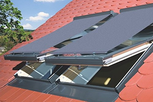Netzmarkise in Grau (Außen) für Skylight und Skylight Premium Dachfenster 66x118
