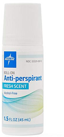 Medline MedSpa Roll-On Antiperspirant, Quick Dry & Long Lasting, 1.5 oz (Case of 96)