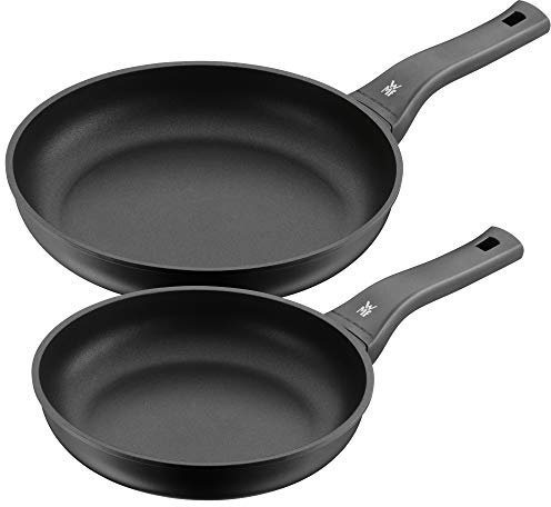 WMF PermaDur Excellent Pfannenset Induktion 2-teilig, Bratpfanne 28 + 24 cm, Aluminium beschichtet, Kunststoffgriff mit Flammschutz
