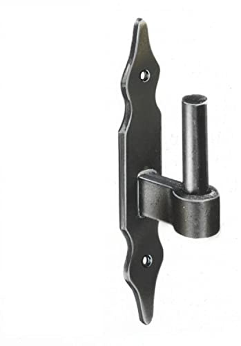 Pollmann®Baubeschläge Kloben auf Platte D3 Z Ø 13 mm, Zierspitze, Abst. 12 mm, schwarz, 2 Stück