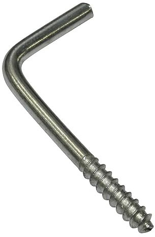 Gardinia Schraubhaken für Vitragestangen und Scheibenstangen, 20 Stück, Länge: 2,5 cm, Metall, Verzinkt, Silber-matt