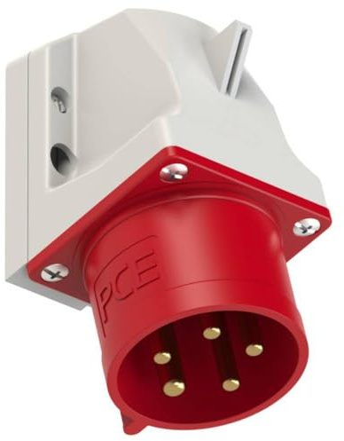 Prise murale mâle CEE 32 A 5 pôles PCE 525-6 400 V rouge 1 pc(s)