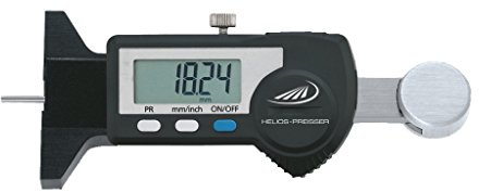 HELIOS-PREISSER 1375502 Digitaler Kleintiefenmessschieber IP67, 25 mm, Brückenlänge 48 mm