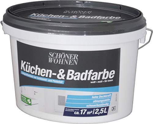 Schöner Wohnen Küchen- und Badfarbe weiß matt 2,5 l