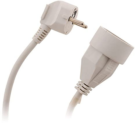 Zenitech - Prolunga 16A 2P+T HO5VV-F 3G1,5mm² Bianco 5m - Zenitech