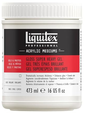 Liquitex 7416 Professional Gloss Super Heavy Gel Medium, 473 ml , White
