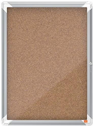 Nobo Cork Lockable Notice Board 4 x A4, Premium Plus, Brown, 1902561