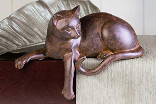 Casablanca - Dekofigur/Figur - Katze - Kantenlieger - Polyresin - braun - L - Länge 28 cm