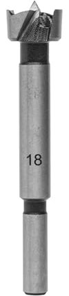 ENT 25005 Broca Forstner, vástago (S) de 8 mm, diámetro (D) de 18 mm, L 90 mm