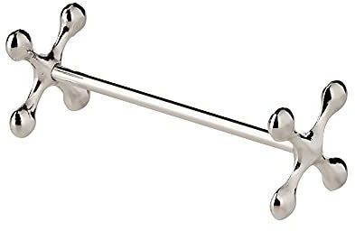 EDZARD 6er Set Messerbank Kreuz (L 7 cm) in silber - Halter, Ablage für Besteck, Messer, Gabel, Essstäbchen - Messerhalter fürs Dinner - edel Küchen Deko Artikel für den Tisch