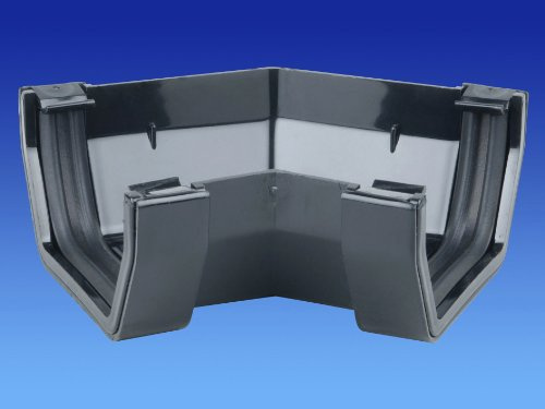 Hepworth SG21 schwarz 45 DEGREE Winkel zum 112 mm Regenrinnen quadratisch