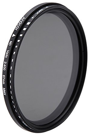 Andoer 67 mm ND Densité neutre Filtre variable ND2 ND400 réglable pour Canon Nikon DSLR Camera