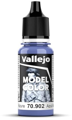 Vallejo Model Color Acrylfarbe Blau (Azure) Matt, 18 ml. Autonivellierend und BSL-System für Modellbau und Figuren.